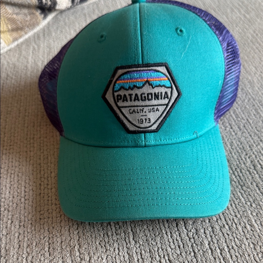 Patagonia Turquoise and Violet Mesh Cap